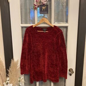Red Chantelle Long Sleeved Crew Neck Sweater